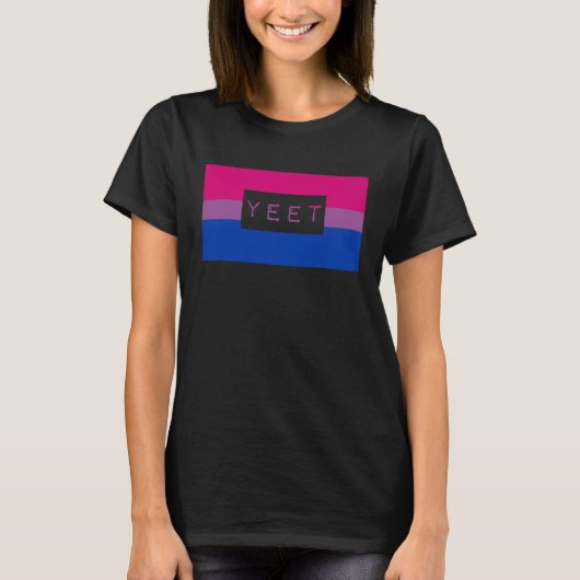Cute Yeet Meme Gay Bisexual Pride Flag Queer T-shirt (Voorkant)
