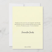 Cute Yello & Gold Framed Afstuderen Hartelijk dank Kaart (Achterkant)