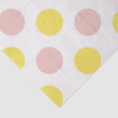 Cute Yellow and Pink Polka Dot  Tissuepapier (Detail)