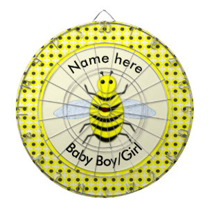 Cute Yellow Baby bee Geslacht Neutraal Aangepast Dartbord