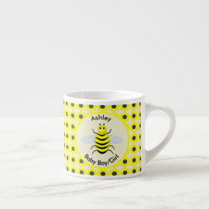 Cute Yellow Baby bee Geslacht Neutraal Aangepast Espresso Kop