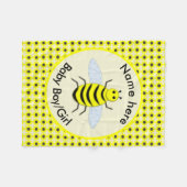Cute Yellow Baby bee Geslacht Neutraal Aangepast Fleece Deken (Voorkant (Horizontaal))