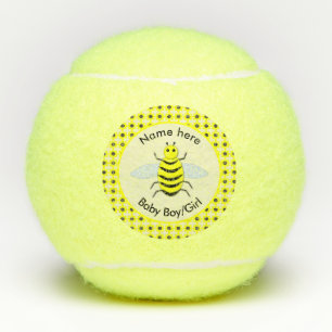 Cute Yellow Baby bee Geslacht Neutraal Aangepast Tennisballen