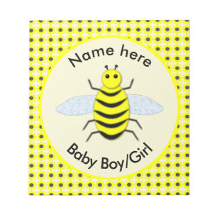 Cute Yellow Baby bee Geslacht Neutrale Notitieblok