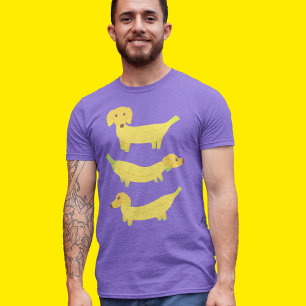Cute Yellow Banana Dogs Graphic Tri-Blend Shirt