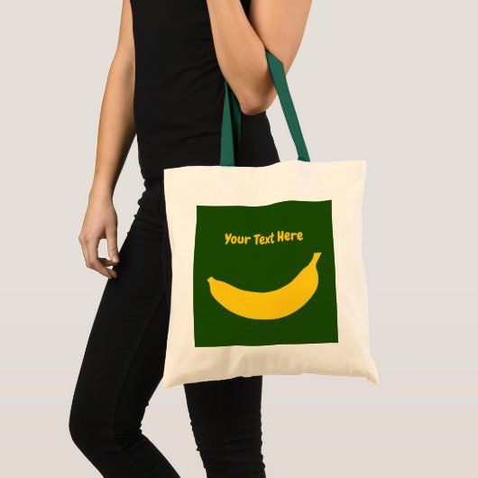 Cute yellow banana fruit custom canvas tas (Voorkant (product))