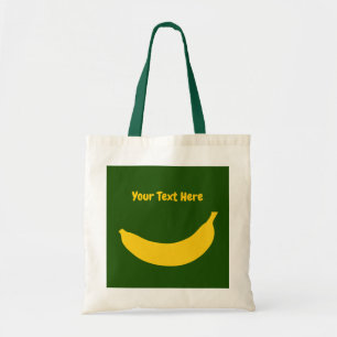 Cute yellow banana fruit custom canvas tas