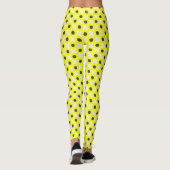 Cute Yellow Bee and Flowers Leggings (Achterkant)