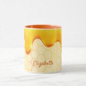 Cute Yellow bijen drift honing Mok (Midden)