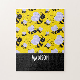 Cute Yellow & Black Bee Legpuzzel