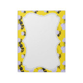 Cute Yellow & Black Bee Notitieblok (Gedraaid)