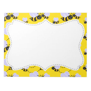 Cute Yellow & Black Bee Notitieblok