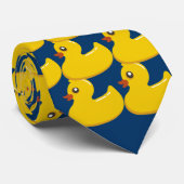 Cute Yellow Blue Cartoon Rubber Ducky FUN STROPDAS (Opgerold)