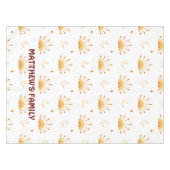 Cute Yellow Boho Celestial Seamless Pattern Family Tafelkleed (Voorkant (Horizontaal))