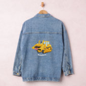 Cute yellow bulldozer cartoon denim jacket (Hangar)