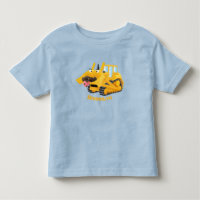 Cute yellow bulldozer cartoon