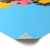 Cute yellow bulldozer cartoon poster (Hoek)