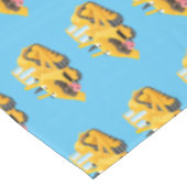 Cute yellow bulldozer cartoon tafelkleed (Gekanteld)