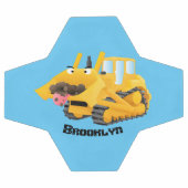 Cute yellow bulldozer cartoon voetbal (Enkel)