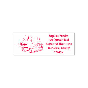 Cute yellow bulldozer cartoon zelfinktende stempel