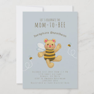 Cute Yellow Bumble bee Beer Invitation Kaart