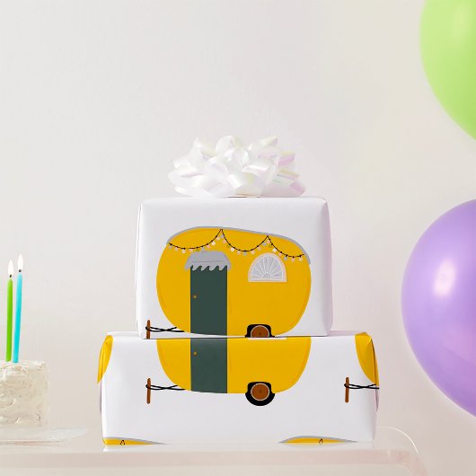 Cute Yellow Caravan Cadeaupapier