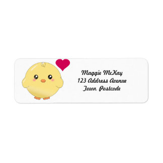 Cute yellow chick etiket