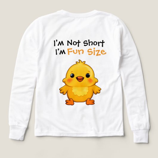 Cute Yellow Chick Fun Size Quote Design (Motif verso)
