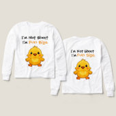 Cute Yellow Chick Fun Size Quote Design (Motif Recto et Verso)