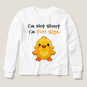 Cute Yellow Chick Fun Size Quote Design (Motif recto)