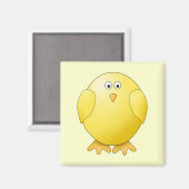 Cute Yellow Chick. Kleine vogel. Magneet (Voorkant / Achterkant)