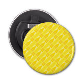 Cute Yellow Crayon Artsy Pattern Button Flesopener (Voorkant)