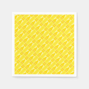 Cute Yellow Crayon Artsy Pattern Servetten