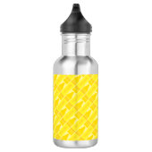 Cute Yellow Crayon Artsy Pattern Waterfles (Rechts)