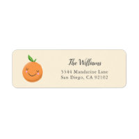 Cute Yellow Cutie Baby shower Return Address