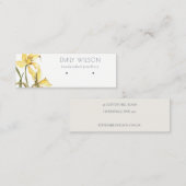 Cute Yellow Daffodil Floral Stud Earning Display Mini Visitekaartje (Voorkant / Achterkant)