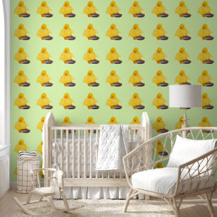 Cute Yellow Duck Behang