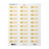 Cute Yellow Duck Birthday Etiket (Full Sheet)