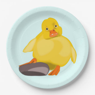 Cute Yellow Duck Papieren Bordje