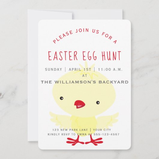 Cute Yellow Ducking | Uitnodiging tot het uitzende (Voorkant)