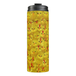 Cute Yellow Easter Chicken Pattern Thermal Tumbler Thermosbeker