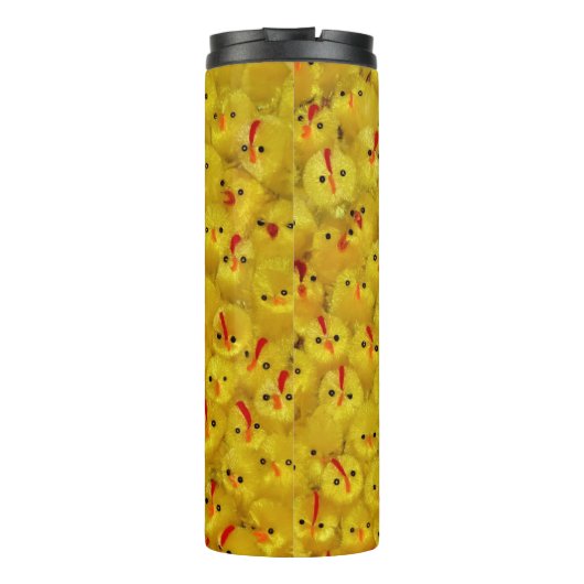 Cute Yellow Easter Chicken Pattern Thermal Tumbler Thermosbeker (Achterkant)