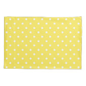 Cute Yellow en White Polka Dots Kussensloop (Achterkant)