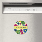 Cute Yellow Flowered Magnet Magneet (Insitu (Vaatwasser))