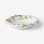 Cute Yellow Garden Foliage Butterflies Wedding Papieren Kommen (Gebogen)