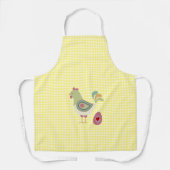Cute Yellow Gingham Chicken Schort (Voorkant)