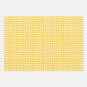 Cute  Yellow Gingham Pset Pattern Inpakpapier Vel (Voorkant 3)