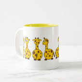 Cute Yellow Giraffe Pattern Mok (Voorkant links)