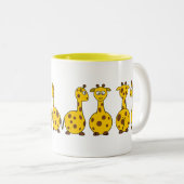 Cute Yellow Giraffe Pattern Mok (Voorkant rechts)