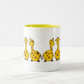 Cute Yellow Giraffe Pattern Mok (Center)